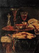 Still-Life with Crystal Glasses and Sponge-Cakes